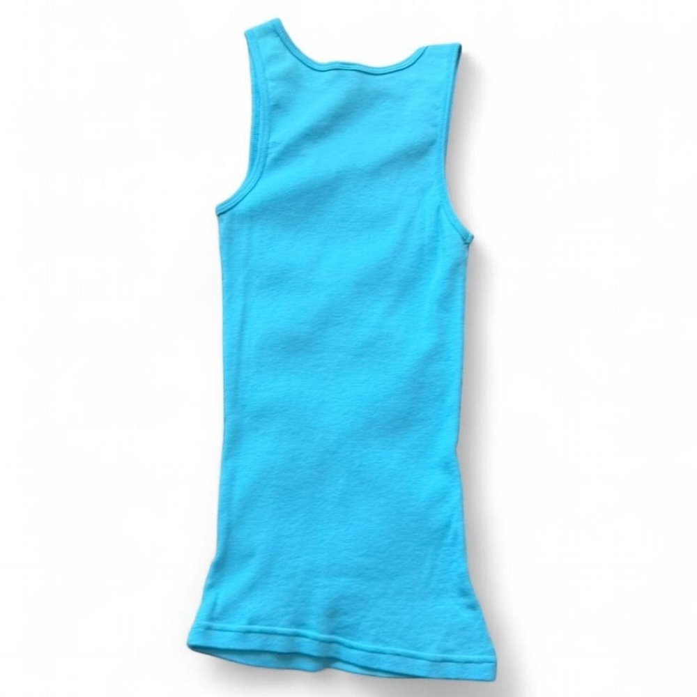Vintage Y2K American Apparel Classic Girl Blue Rhinestone Tank Top, Women's L. - Picture 4 of 8